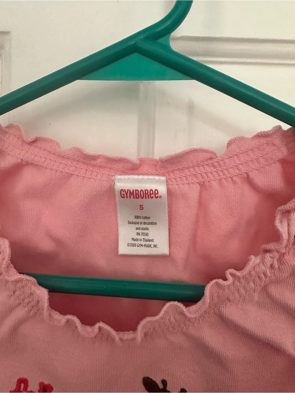 Vintage Gymboree Ruffle Tank Top with Adorable Embroidered Giraffe